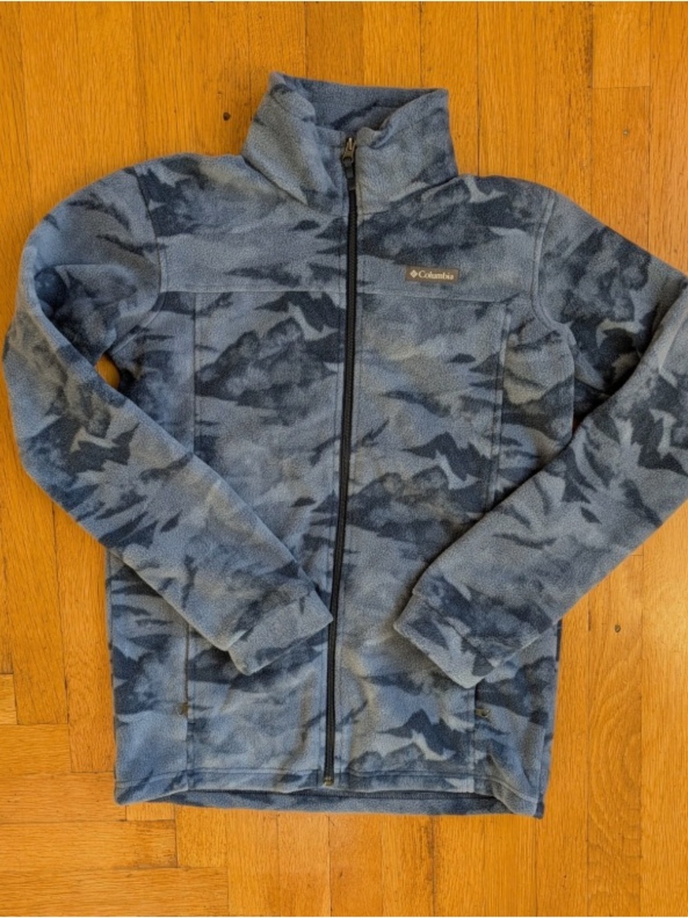 Columbia Kids Blue Camo Fleece Puffer Jacket
